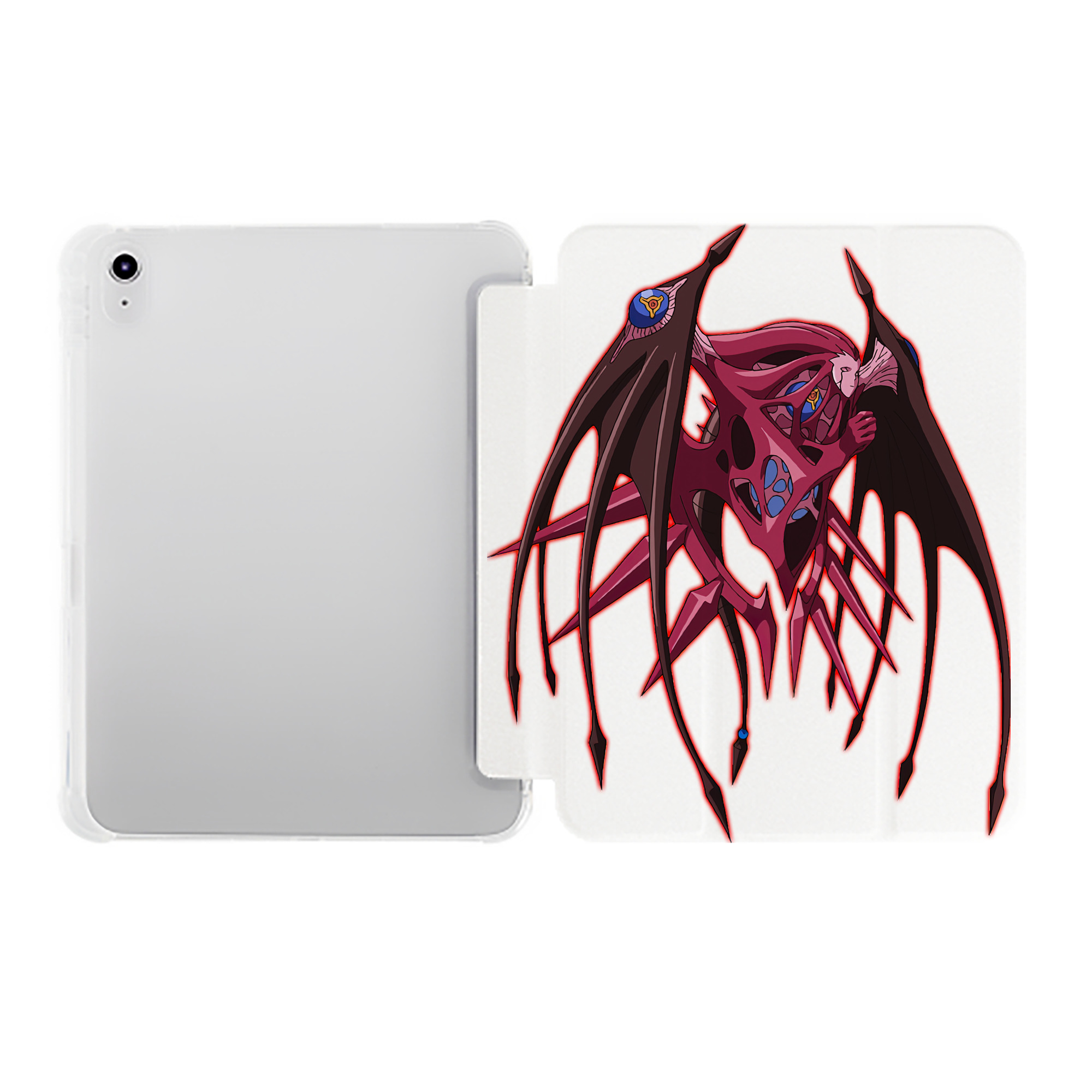 （画像用） 遊☆戯☆王 Yu-Gi-Oh! IPad ケース ペン収納付き 三つ折りスタンド PUレザー×シリコン 対応機種9.5/10.5/10.9インチ
